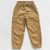 Pantalones al por mayor Baby Boy Girl Pocket Ropa deportiva casual Niños Niños Caqui Niño Cargo Joggers Pantalones Primavera Otoño Ropa 230828