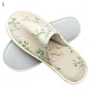 Slippers Printed Linen Summer Disposable El Room Beauty Salon Fashion Beach Sandals Indoor Home Anti-slip
