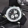 Nya Hot Mens Watch Economical Retro Three Eye Dialmen Watch Economy Designer Luxury Men Watch Quartz Movement Wristwatch