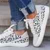 Dress Shoes Women Spring Canvas Shoes Light Slip on Flat Ladies Casual Shoes Woman Loafers White Sneakers Leopard Flats Plus Size 230829