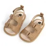 Sandales bébé chaussures garçon fille PU semelle inférieure souple anti-dérapant infantile premier marcheur berceau né mocassins