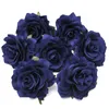 Couronnes de fleurs décoratives 30 pièces/9 cm têtes de fleurs en soie artificielle pour la décoration de mariage rose rouge bricolage couronne Scrapbooking artisanat fausse tête de fleur 230828