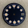 Andere horloges Horlogeaccessoires 28,5 mm wijzerplaat Groene lichtgevende datum Zwarte wijzerplaat voor Japan NH35/NH36 Automatisch uurwerk MOD-onderdelen 230829