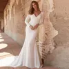 Urban Sexy Dresses Qcenkeren Wedding Dress vestido de novia| f | robe marie V Neckline Bride Gowns Sweep Train 230828