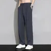 Мужские костюмы официальные брюки мужчины случайные сплошные брюки для бизнеса для мужчин прямой уличная одежда негабаритная корейская одежда