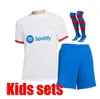 23 24 Barca Camisetas De Football Lewandowski Pedri Ferran Ansu Fati 2023 2024 Maillots de football Dest Kit Chemise Enfants