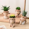 Planters Pots Nordic Flower Cute Girl Decorative Succulents Cactus Pot for Plants Home Decor Gift 230829