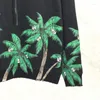 Męskie bluzy z kapturem Vintage Palm Tree Bluza Mężczyźni Kobiety 1: 1 Najwyższej jakości ponadgabarytowe morelowe czarne puloby z kapturem z kapturem