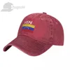 Bollmössor Venezuela flagga med brev tvättad bomulls cap gorras snapback baseball pappa utomhus reser sol hattar casquette