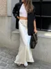 Jupes Tossy taille haute en vrac femme jupe longue solide décontracté élégant streetwear mode à lacets mince Y2k tenues pour femmes Maxi 230828