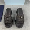Plaj terlikleri moda kalın dip ayakkabı tasarımcısı kadın ayakkabı çizgi film alfabesi bayan platform sandaletler deri topuklular mektup yüksek topuk slaytlar boyut 35-41 kutu