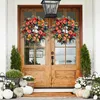 Decoratieve Bloemen Kunstmatige Pioen Pompoen Krans Simulatie Bloemenring Voor Bruiloft Thanksgiving Party Home Achtergrond Decor Schieten