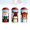 Butelki do przechowywania 3PCS Christmas Cookie Box Candy Tin Jar Pojemniki