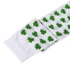 Skarpetki dla kobiet z białymi pończochami Zielony wzór impreza Halloween Sock Thin Transparent Knee High Ratehose for For For for For