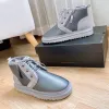 Männer Designer Stiefel Winter Herbst Schuhe Hochwertige Leder Schuh Frauen Herren Booties Knöchel Schützen Boot Pelz Camouflage Braun Grün