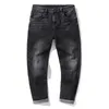 Mens Slim-Fit Jeans Stretch Denim Pants Black Jeans Högkvalitativa trendiga tillfälliga jeans Stylish Jeans Pants Men HKD230829