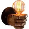 Wall Lamp Retro Creative Fist Shape Light Holder Industrial Style Year Decoration For Home Bar Ligthting