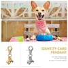 Dog Collars Pendant Clasp For Necklace Pet Keychain Double Bells Design Hanging Metal DIY Accessories Cat Collar Charm