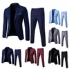 Herrenanzüge, 1 Set, stilvoll, für Herren, Blazer, Hosen, Slim-Fit, Temperament, Anzug, Jacke, Hose, reine Farbe, ein Knopf