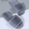 Women Simple Home Casual Fashion Fur Open Toe Indoor Winter Flat Non-slip Keep 2024 Warm Female Slippers T230828 35110