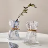 Vases Nordic Irregular Transparent Glass Dried Flower Vase Home Table Decor Accessories Hydroponic Plant Arrangement Container 230829