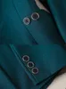 Ladies Blazer och Pant Suit Formal Green Purple Blue Black Solid Women Jacket byxor Kvinnliga affärsarbeten slitage 2 -stycken Set HKD230825