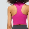 Roupa de yoga yushuhua turn down colarinho colete seguro almofadas de peito sutiã esportivo feminino ginásio sem mangas fitness superior treino treinamento roupa interior