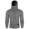 Sweat à capuche pour hommes, combinaison de survêtement, automne hiver, Design de loisirs, couleur unie, manches longues, épissage en coton pour hommes