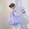 Dancewear Crianças Roupas de Dança Meninas Vestido de Treinamento Crianças Ballet Saia Tutu Traje de Dança Clássica Exame Sólido Leotard Arquivo Aberto 230829