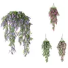 Decorative Flowers Beautiful Fashion Fake Plant Wall Artificial Hanging Lavender Vine Flower Rattan Home Garden Decoration