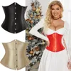 14 pezzi di plastica disossata donna schiena imbottita in raso gotico sottoseno bodyshaper grande taglie forti corsetto da sposa bianco moda donna cincher XS-6XL