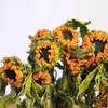 Decorative Flowers 6pcs Natural Real Dried Teddy Sunflowers Home Wedding Decor