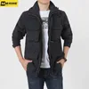 Men's Trench Coats Tactical Jacket Spring Autumn Removable Sleeve Vest Jackets Waterproof Military Coat Multi Pockets Hooded Windbreaker 5XL