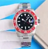 Pepsi GMT Batman Mens Watch Batgirl Man Watches Clean Factory Sprite 40 mm Randwatch 3285 Ruch 904L Bransoletka Jubileusza Ceramiczna ramka czarna tarcza korzeń piwo-02