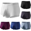 Underbyxor Mens fukt wicking bollpåse separat andningsbar komfort sportboxare bryter snabbt torkande stammar sexiga shorts