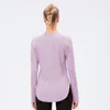 Women Sports Top Fitness Running Gym Clothing Solid Long Sleeve Yoga Shirts Outdoor Workout Loose Sport Shirt Quick Dry T-shirts