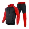 Tracksuits masculinos de alta qualidade menswear rua sportswear jovens moda retro cor correspondência fitness treinamento wear casual chique