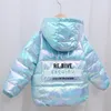 Kid's clothing boy down jacket baby wash-free duck down bright winter girls down down coat thickened white children's coat