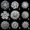 Silverton Clear Rhinestone Crystal Diamante Wedding Bouquet Party Prom Gift Brosch Pins