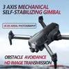 Drone med HD -kamera, 3 -axelstabiliserande gimbal, hinderundvikande, EIS flygfotografering, hög bildöverföring, GPS optisk flödespositionering, långdistansflygning