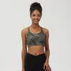 Yoga Kıyafet Kadın Fitness Sport Sütyen Baskı Mahsul Top Yüksek Etkili Yelek Kapsamlı Eğitim Olmadan Geri Çapraz Göğüs Pedi ile Jogging