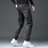 Mens Slim-fit Jeans Stretch Denim Calças Jeans Preto de Alta Qualidade Na Moda Casual Jeans Calças Jeans Elegantes Homens HKD230829