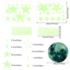 Wall Stickers 444pcsset Luminous Moon Star Sticker Glow In The Dark Fluorescent Art Decals For Home Kids Bedroom Ceiling Decoration 230829