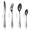 Учебные посуды наборы 24PCSSET Столоки Spoon Spoon Salad Fork Steak Steak Feel Feelable Dessert Desert Steel Sweeware для ресторана 230828