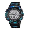 腕時計男性ファッションデジタル電子時計屋外スポーツの防水リロジーの測定温度測定温度