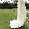 Flores decorativas grinaldas 10pcs 2m / 3m orquídea rattan flor de seda artificial videira para casa casamento decoração de jardim pendurado guirlanda parede flores falsas 230828