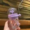 Bouteilles d'eau Vaporisateur Bouteille Enfants Bébé Sippy Tasses Tasse De Voyage Avec Paille Et Sangle Portable Facile À Nettoyer Livraison Gratuite