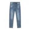 Jeans da uomo moda 2023 Luis Pantaloni decorativi ricamati da uomo e da donna Lettera Logo Zipper Jeans vuttonity 03-015