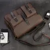 Valigette Borsa da uomo LEBSGE Borsa a mano vintage Borsa a tracolla per laptop monospalla alla moda di grande capacità