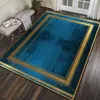 Niebieski europejski dywan do pokoi na żywo stoliki nocne sypialnia na dużą część dywanika do mycia maty podłogowej Dekore domu balkonowy dywany HKD230829